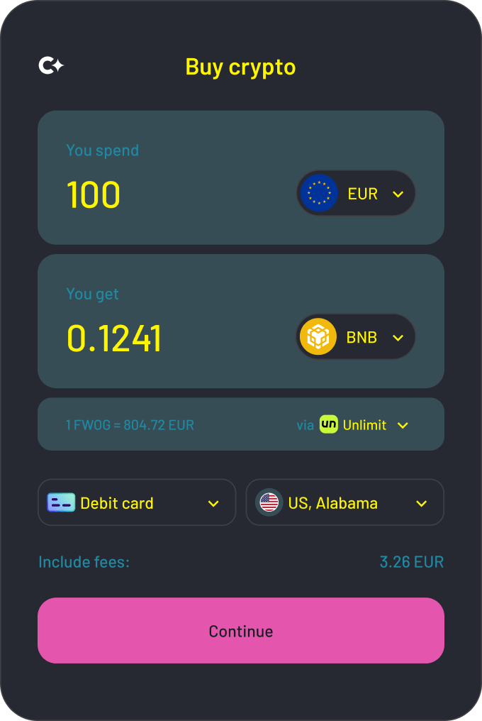 Coindisco cyberpank widget